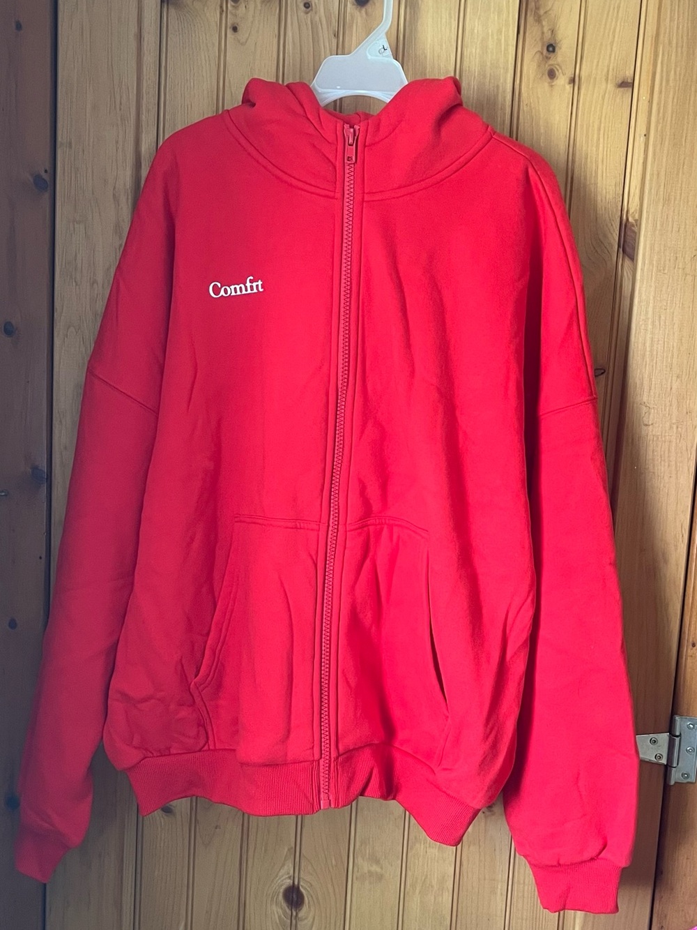 Comfrt cloud zip oversized hoodie